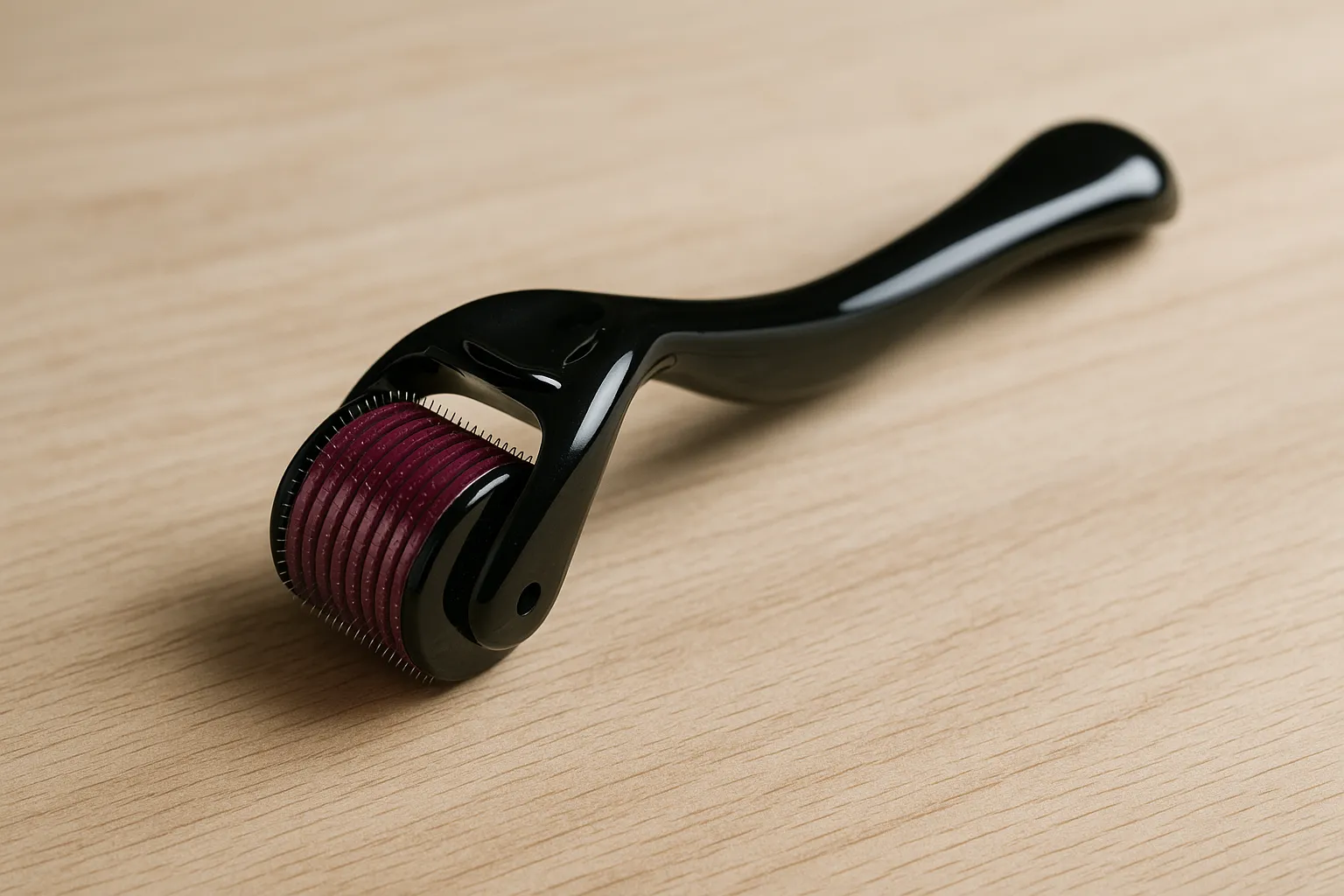 A dermaroller device used for microneedling the scalp.