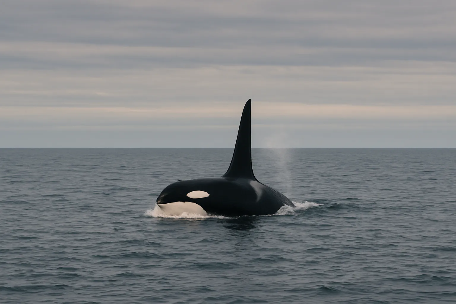 An orca surfacing.